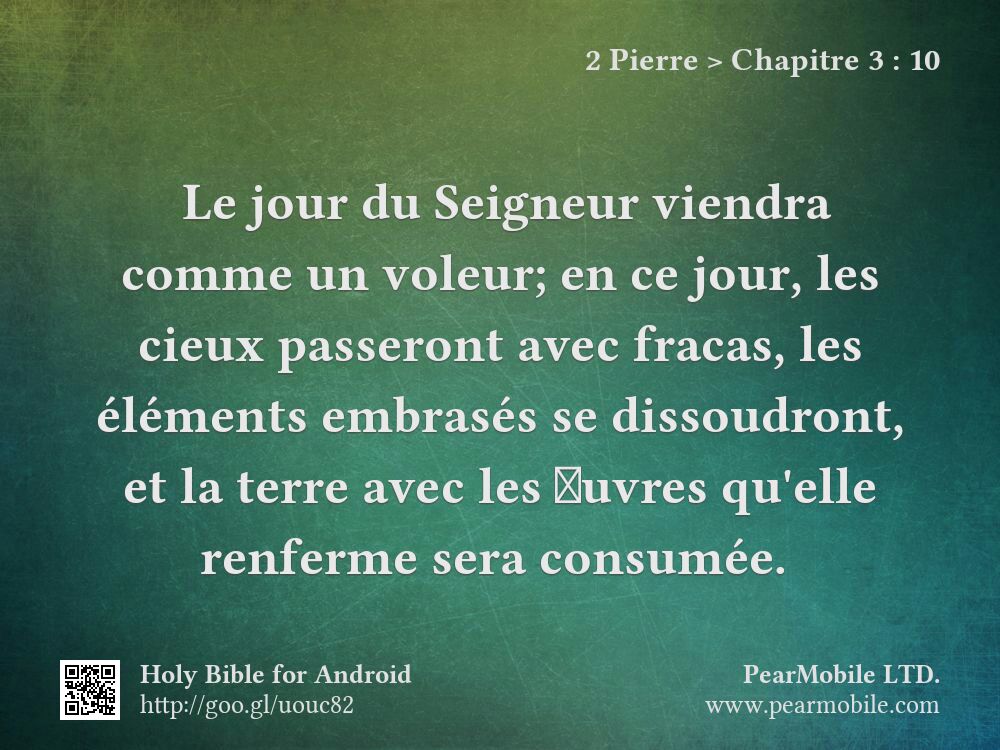 2 Pierre, Chapitre 3:10